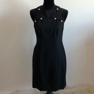 Vintage Papell Boutique Black Shift Dress